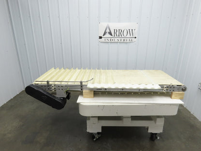 26"x 75"L Cleated Belt Conveyor 375 FPM High Speed Belt Drive .5Hp 230/460V 3PH