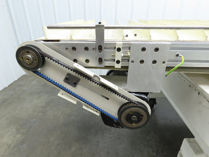 26"x 75"L Cleated Belt Conveyor 375 FPM High Speed Belt Drive .5Hp 230/460V 3PH