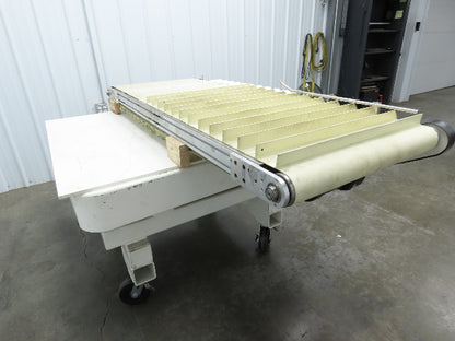26"x 75"L Cleated Belt Conveyor 375 FPM High Speed Belt Drive .5Hp 230/460V 3PH