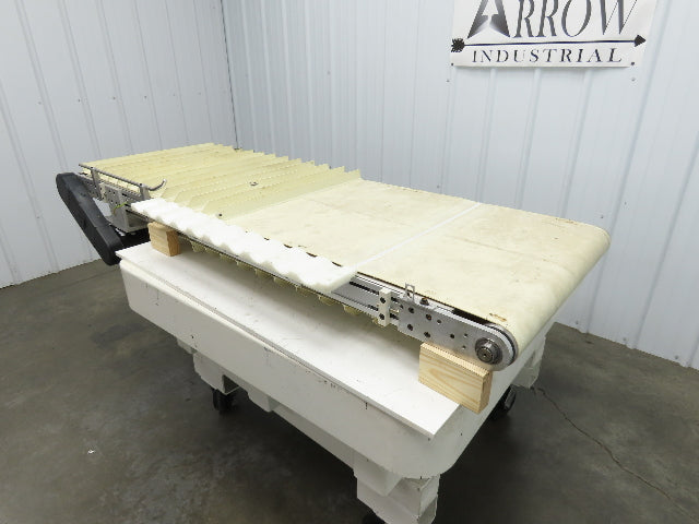 26"x 75"L Cleated Belt Conveyor 375 FPM High Speed Belt Drive .5Hp 230/460V 3PH