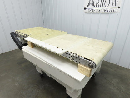 26"x 75"L Cleated Belt Conveyor 375 FPM High Speed Belt Drive .5Hp 230/460V 3PH