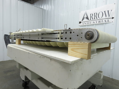 26"x 75"L Cleated Belt Conveyor 375 FPM High Speed Belt Drive .5Hp 230/460V 3PH