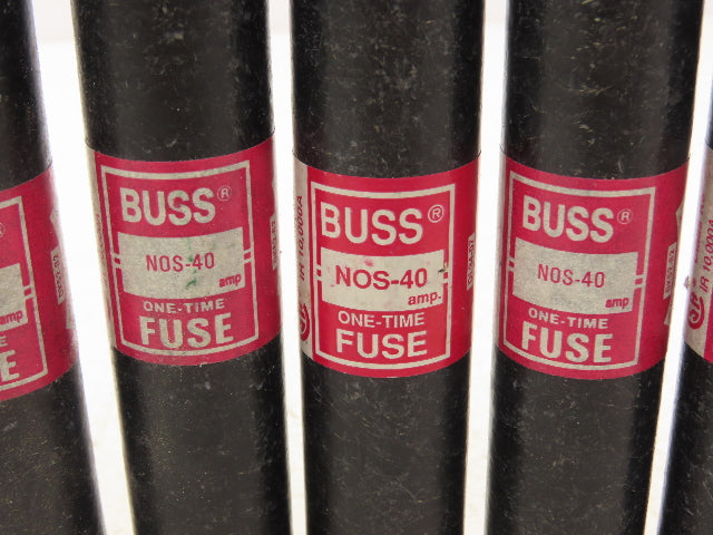 Buss NOS-40 One-Time Fuse 40A 600Vac Class K5 Lot of 11