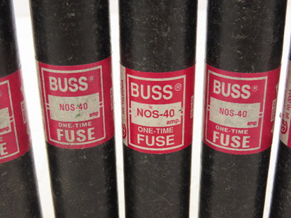 Buss NOS-40 One-Time Fuse 40A 600Vac Class K5 Lot of 11