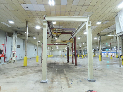 Brehob 2 Ton Free Standing Bridge Crane 10' Span 38' 4" Runway 11' 6"HUB