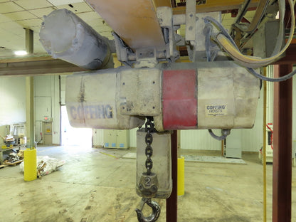 Brehob 2 Ton Free Standing Bridge Crane 10' Span 38' 4" Runway 11' 6"HUB