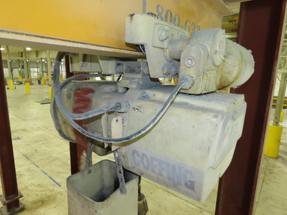 Brehob 2 Ton Free Standing Bridge Crane 10' Span 38' 4" Runway 11' 6"HUB