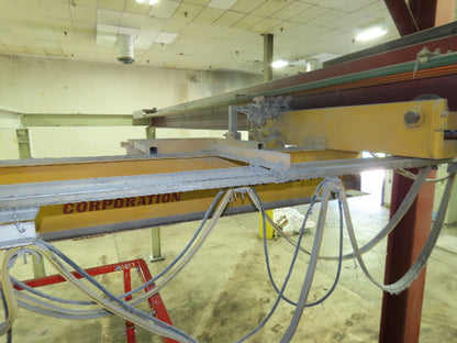 Brehob 2 Ton Free Standing Bridge Crane 10' Span 38' 4" Runway 11' 6"HUB