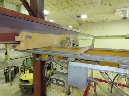 Brehob 2 Ton Free Standing Bridge Crane 10' Span 38' 4" Runway 11' 6"HUB