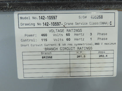 Brehob 2 Ton Free Standing Bridge Crane 10' Span 38' 4" Runway 11' 6"HUB