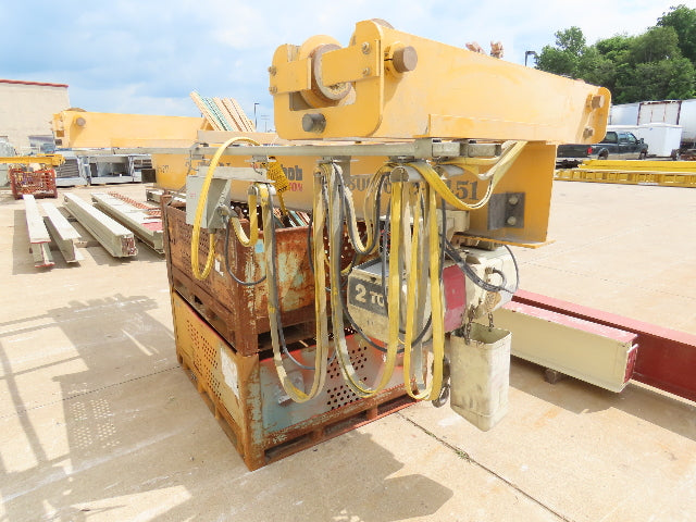 Brehob 2 Ton Free Standing Bridge Crane 10' Span 38' 4" Runway 11' 6"HUB