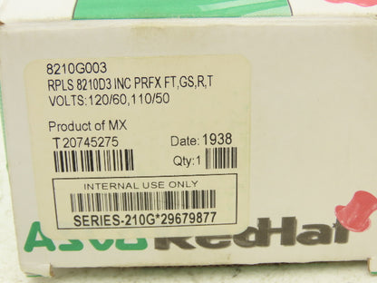 Asco 8210G003 Red-Hat II Solenoid Valve 3/4" NPT 120V