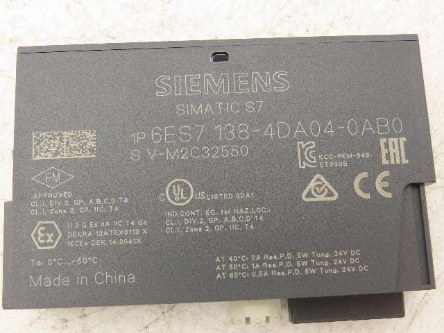 Siemens 6ES7 138-4DA04-0AB0 SIMATIC DP ET200S Counter Module 24V
