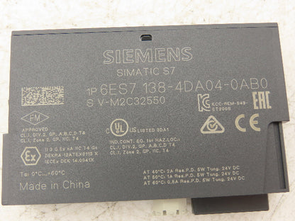 Siemens 6ES7 138-4DA04-0AB0 SIMATIC DP ET200S Counter Module 24V