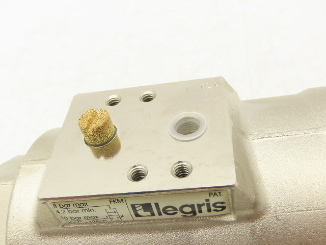 Legris 4203 40 Air-Actuated Axial Valve 1-1/2" NPT End Connections NC 10 Bar