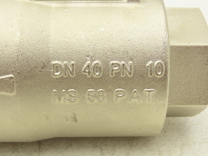 Legris 4203 40 Air-Actuated Axial Valve 1-1/2" NPT End Connections NC 10 Bar