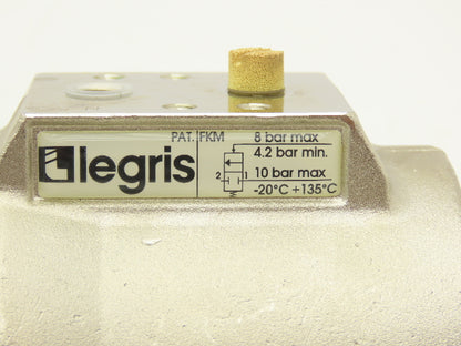 Legris 4203 40 Air-Actuated Axial Valve 1-1/2" NPT End Connections NC 10 Bar