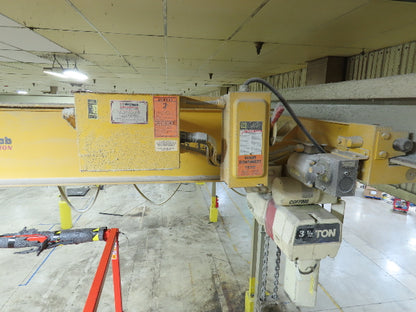 Brehob 3.5 Ton Free Standing Bridge Crane 16' Span 26' 5" Runway 19' 2" HUB