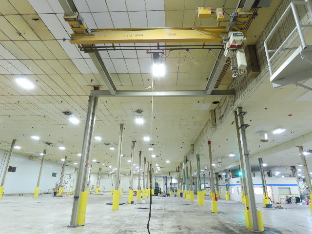 Brehob 3.5 Ton Free Standing Bridge Crane 16' Span 26' 5" Runway 19' 2" HUB