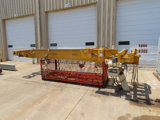 Brehob 3.5 Ton Free Standing Bridge Crane 16' Span 26' 5" Runway 19' 2" HUB