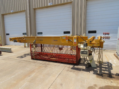 Brehob 3.5 Ton Free Standing Bridge Crane 16' Span 26' 5" Runway 19' 2" HUB