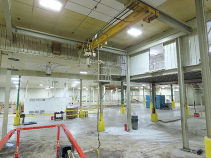 Brehob 3.5 Ton Free Standing Bridge Crane 16' Span 26' 5" Runway 19' 2" HUB