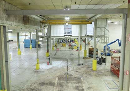 Brehob 3.5 Ton Free Standing Bridge Crane 16' Span 26' 5" Runway 19' 2" HUB