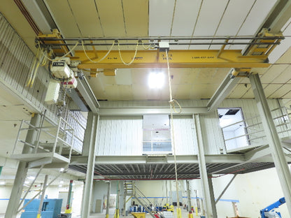 Brehob 3.5 Ton Free Standing Bridge Crane 16' Span 26' 5" Runway 19' 2" HUB