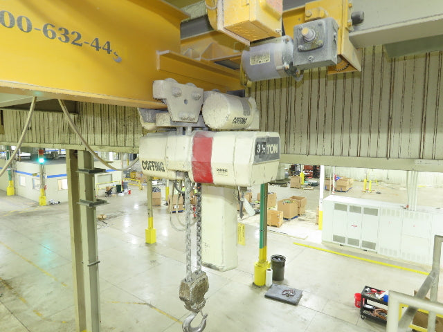Brehob 3.5 Ton Free Standing Bridge Crane 16' Span 26' 5" Runway 19' 2" HUB