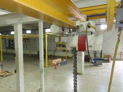 Brehob 3 Ton Free Standing Bridge Crane 18' Span 21' Runway 14' 5" HUB