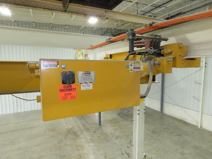 Brehob 3 Ton Free Standing Bridge Crane 18' Span 21' Runway 14' 5" HUB