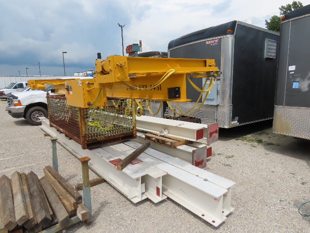 Brehob 3 Ton Free Standing Bridge Crane 18' Span 21' Runway 14' 5" HUB