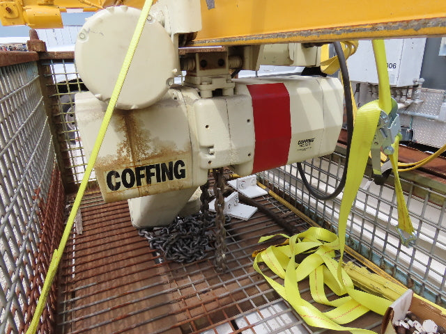 Brehob 3 Ton Free Standing Bridge Crane 18' Span 21' Runway 14' 5" HUB