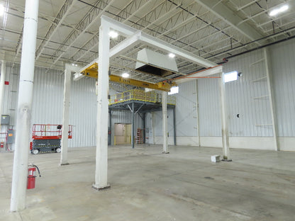 Brehob 3 Ton Free Standing Bridge Crane 18' Span 21' Runway 14' 5" HUB