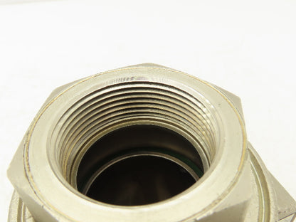 Legris 4203 40 Air-Actuated Axial Valve 1-1/2" NPT End Connections NC 10 Bar