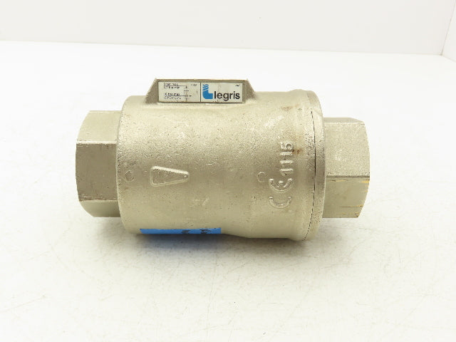 Legris 4203 40 Air-Actuated Axial Valve 1-1/2" NPT End Connections NC 10 Bar