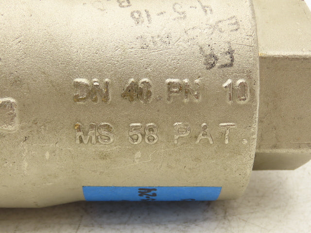 Legris 4203 40 Air-Actuated Axial Valve 1-1/2" NPT End Connections NC 10 Bar