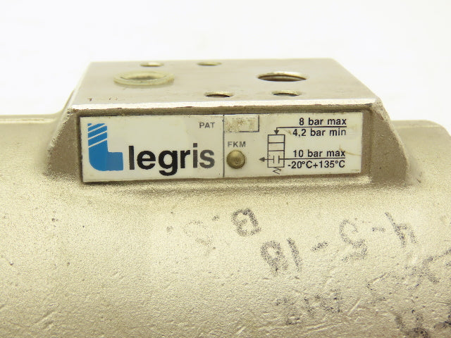 Legris 4203 40 Air-Actuated Axial Valve 1-1/2" NPT End Connections NC 10 Bar