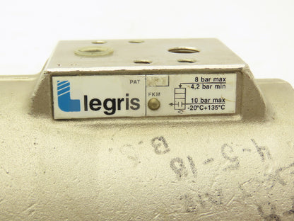 Legris 4203 40 Air-Actuated Axial Valve 1-1/2" NPT End Connections NC 10 Bar