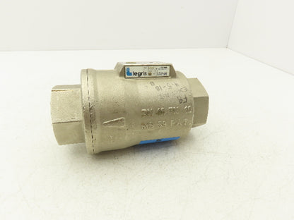 Legris 4203 40 Air-Actuated Axial Valve 1-1/2" NPT End Connections NC 10 Bar