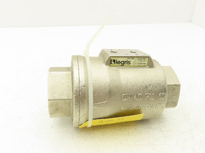 Legris 4203 40 Air-Actuated Axial Valve 1-1/2" NPT End Connections NPT 10 Bar