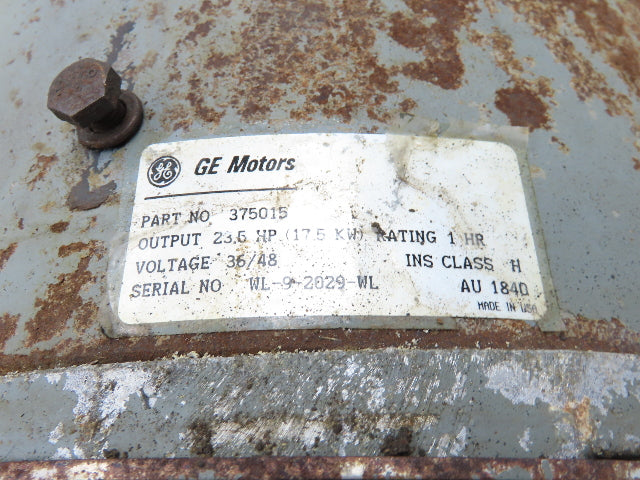 General Electric 375015 Yale Forklift Motor 23.5 Hp 48VDC Off ERC100HDN36SE092SR