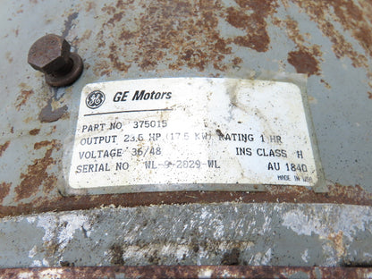 General Electric 375015 Yale Forklift Motor 23.5 Hp 48VDC Off ERC100HDN36SE092SR