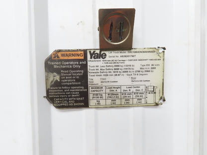 General Electric 375015 Yale Forklift Motor 23.5 Hp 48VDC Off ERC100HDN36SE092SR