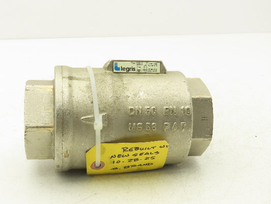 Legris 4202 50 48 20 Air-Actuated Axial Valve 2" FNPT (G2) 145 PSI  NC