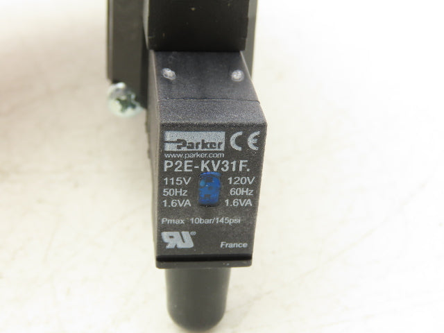 Parker B521BB553C Solenoid Air Control Valve 4 Way 2 Position 120VAC 1/4" NPT