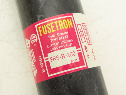 Buss FRS-R-200 FUSETRON Time Delay Fuse Dual Element 200A 600VAC Lot Of 6