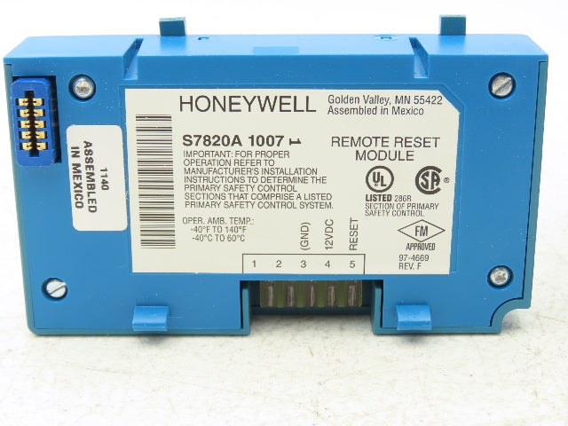 Honeywell RM7895B 1013 Primary Control On/Off Programmable Pre Ignition Purge