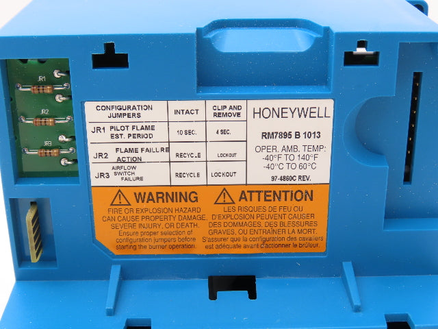 Honeywell RM7895B 1013 Primary Control On/Off Programmable Pre Ignition Purge