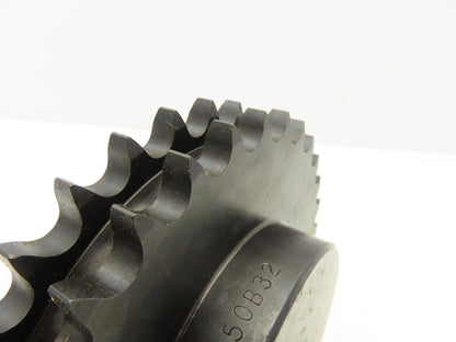 Martin D50B32 Sprocket Double Roller # 50 Chain 32 Teeth 1" Bore 6-3/4" OD